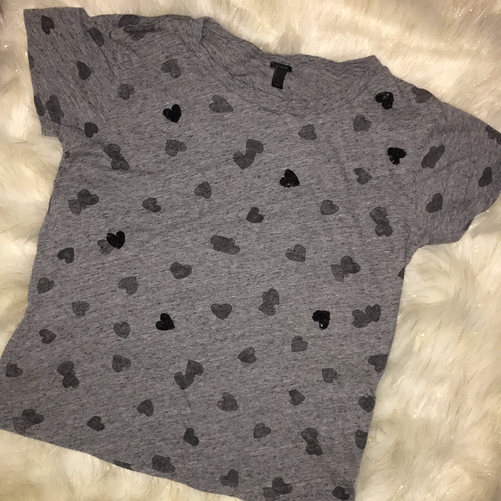 ⭐️Sequin hearts J. Crew Tee⭐️